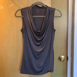Worthington Dark Gray Sleeveless Blouse